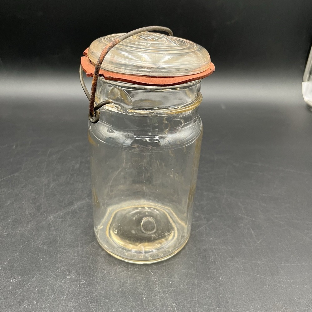 VTG 1923-1933 Ball Ideal Mason Jar– Wire Bail & Glass Lid OriginalGasket Mold #5